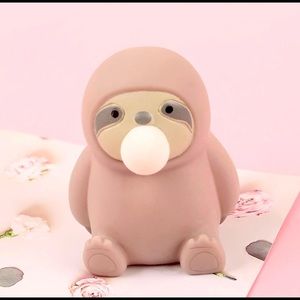 Pack of 3 Fidget Toy Sloth Squeeze Animal Spit Bubble Toy Pressure Release